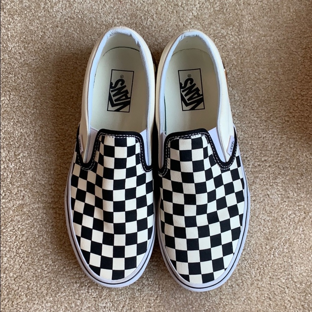 Black and white checkered vans